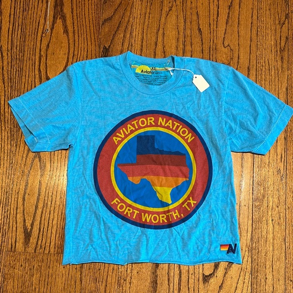 Aviator Nation Tops - NWT! Rare Aviator Nation Boyfriend Tee XS - Charles Schwab Challenge
